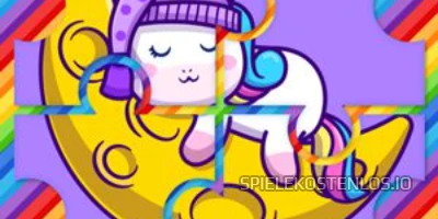 spiele Cute Rainbow Unicorn Puzzles kostenlos