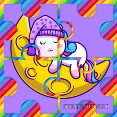 spiele Cute Rainbow Unicorn Puzzles kostenlos