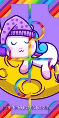 spiele Cute Rainbow Unicorn Puzzles kostenlos