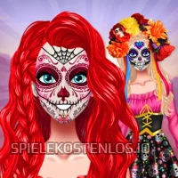 spiele Festival Dia de Muertos Make-up und Styling kostenlos