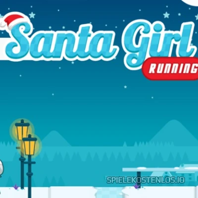  Santa Girl Running 